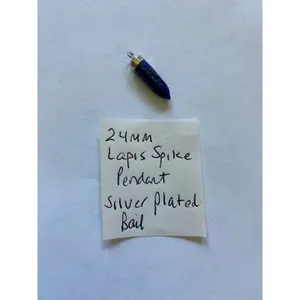 Variety Stone Pendants Lot - onyx, abalone, lapis, jasper, bloodstone thumbnail 3