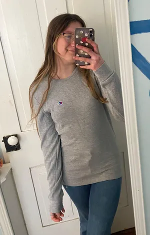 gray long sleeve shirt thumbnail 1