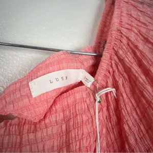 Lush Cropped Coral Puff Sleeve Blouse Sz S NWT thumbnail 8