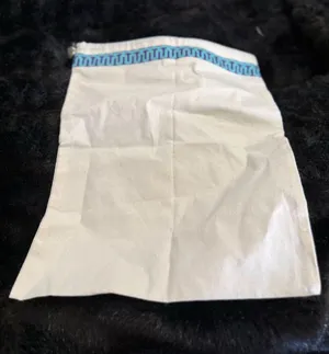 Tory Burch Dust Bag 11.5"X15" White turquoise trim thumbnail 1