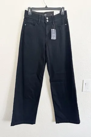 St. John's Bay Black Wide‎ Leg Jeans NEW thumbnail 1
