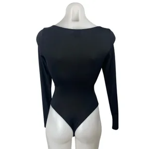 Princess Polly Ellery Women's Scoop Neck Long Sleeve Seamless Bodysuit Top Sz 2 thumbnail 4