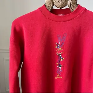 Pacific&Co Vintage 90s Mickey & Co Disney Embroidered Crewneck Sweatshirt Red L thumbnail 1
