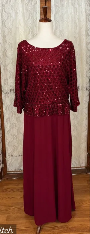 Beautiful Grace Karin Burgundy Mother of the Bride Gown thumbnail 1