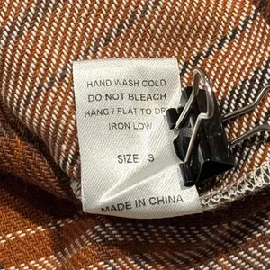 NWT ACOA Shacket Wool Flannel Oversize Y2K Boyfriend Western Button Plaid Small thumbnail 5