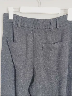 ZARA | Charcoal Gray Knit Trouser Dress Pants Sz M thumbnail 4