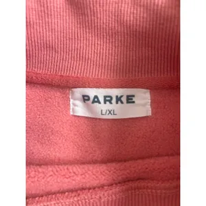 PARKE Varsity Pink Mock Neck Sweatshirt Valentines Day Lover RARE L/XL thumbnail 4