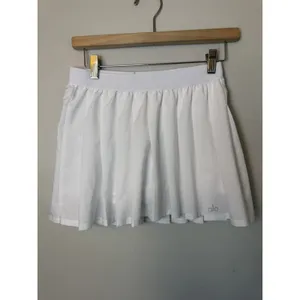 Women’s Authentic Alo Yoga White Varsity Pleated Tennis Skirt Skort XS thumbnail 5