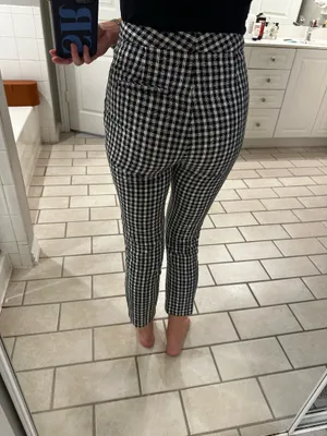 Zara black and white gingham suit pants thumbnail 4