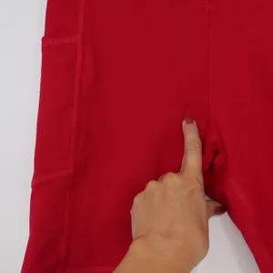 Beverly Hills Polo Club Biker Shorts Womens M Red Side Pockets Athletic Good thumbnail 2