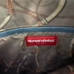 Montana West‎ Shoulder Purse Bag Blue Stud Detail Western Neutral Basic thumbnail 5
