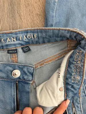 American Eagle Baggy Wide-Leg Jeans thumbnail 4