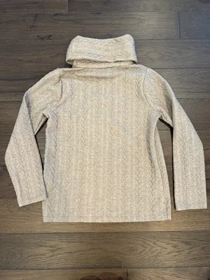 J. Crew Beige Quilted Turtleneck Sweater Size Small - C68-061 thumbnail 7