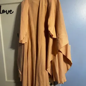 Women's Peach color vintage wool cape thumbnail 2