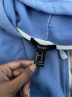 Cropped Zip Up Jacket Blue thumbnail 2