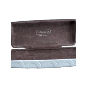 Coach White Patent Leather Embossed Signature C Hard Eyeglass Sunglasses Case thumbnail 3
