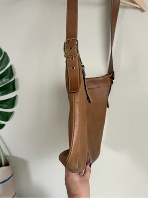 Vintage Coach Legacy 9325 Medium Slim Hobo Duffle Sac Bag in Cognac Leather thumbnail 6