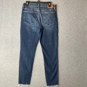 Lucky Brand Ava Skinny Jeans Women Size 10 30" x 30"‎ Dark Wash Distressed thumbnail 4