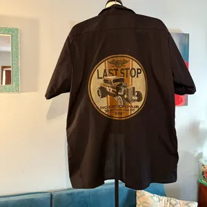 Black Dickies Hot Rod Work Shirt XL Tall SS Top thumbnail 2