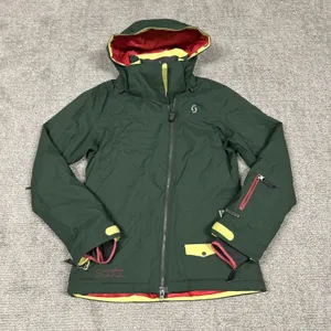 Scott USA Coat Womens 2 Ski Snowboard Jacket Green Insulated Hooded Winter thumbnail 1