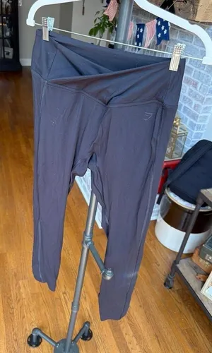 Gymshark crossover leggings black color distinct V women's large thumbnail 1