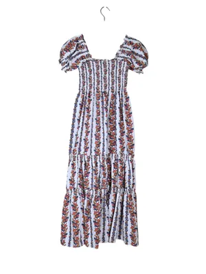 O.P.T. One Pretty Thing Women's M Daphne Floral Smocked Midi Dress NEW thumbnail 2
