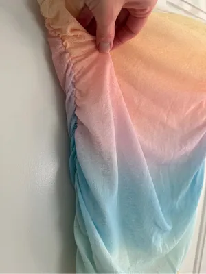 Abercrombie x Trevor Project Rainbow Ombre Ruched Midi Skirt M thumbnail 7