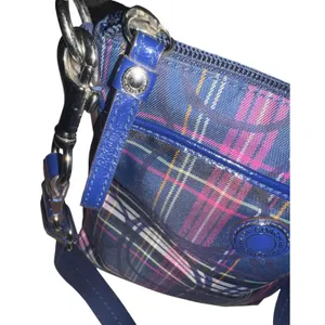 COACH‎ Poppy Tartan Plaid Signature Messenger Bag Crossbody Preppy Fall Luxury thumbnail 5