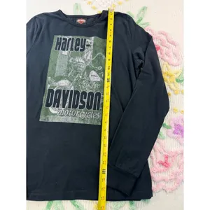 Harley‎ Davidson Motorcycles Black Long Sleeve Graphic Tee Shirt X-Large thumbnail 4