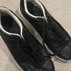 Nike Black‎ Leather Sneakers thumbnail 2