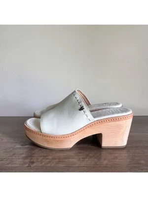 Frye NEW Women's Hazel Wood Sole Slide Sandal Size 9.5 #258 thumbnail 3