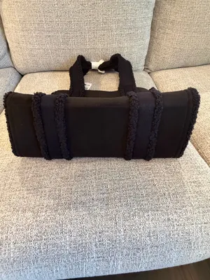 Lululemon Boxy Tote Bag 10L Faux Shearling Trims black sold out online NWT thumbnail 12