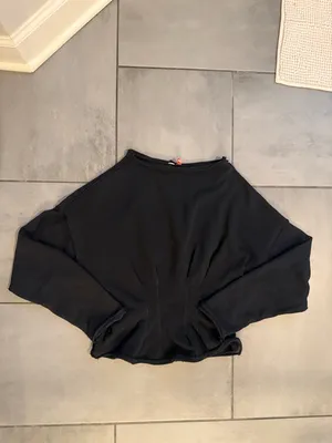 Anthropologie Pilcro Corset Sweatshirt in Black thumbnail 3