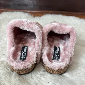 Forever Rose Forever Pink Faux Fur Lined Rhinestone Embellished Slip-On Shoes thumbnail 6
