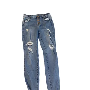 Maurices M. Jeans High Rise Skinny Distressed Button Fly Blue Denim 29x28.5 thumbnail 4