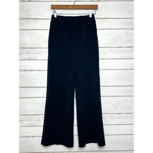 YELETE Size Small Black Wide Leg Pants Pull On High Rise Stretch Lounge Career thumbnail 2