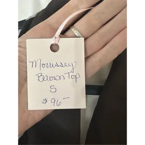 NWT Morrisey Brown Silk Top Womens Small Silk Top thumbnail 5