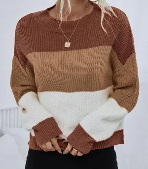 SheIn Color Block Drop Shoulder Sweater thumbnail 5