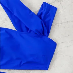 Amazon Cut out One Pice Royal Blue bathing Suit New size Xl . Beautiful color thumbnail 5