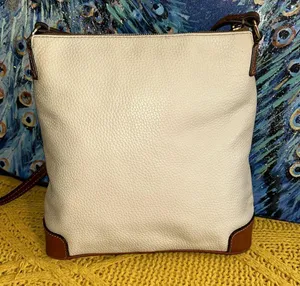 Dooney & Bourke Vintage Beige Pebbled Leather Crossbody thumbnail 6