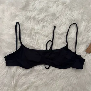 Skims Signature Swim Micro Scoop Bikini Top Onyx XL thumbnail 2
