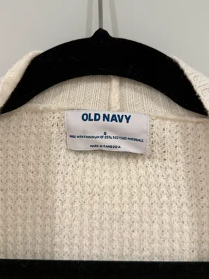 Old Navy Cream Cardigan Knit thumbnail 3