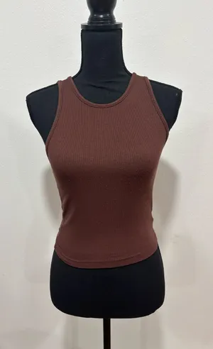 SheIn Brown Crop Top thumbnail 1