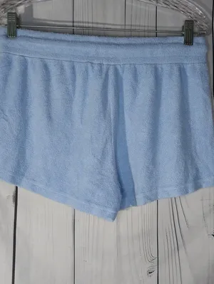 Free People Movement High Tide Terry Drawstring Shorts Cool Down Blue thumbnail 4