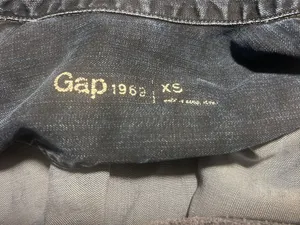 GAP 1969 Western Denim Shirtdress Womens XS Dark Indigo Blue Pearl Snap Mini Dre thumbnail 3