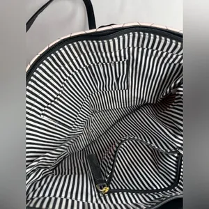 Luv Betsey By Betsey Johnson Pink Black Large Bag Bows Tote Quilted Y2K‎ Quirky thumbnail 15