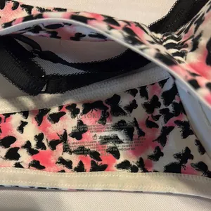 Victoria's Secret Pink and Black Leopard Print Bra thumbnail 3