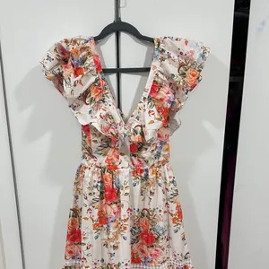 Floral Ruffle Tiered maxi dress Pink Size L thumbnail 2