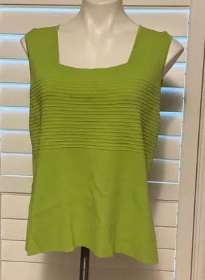 Cable & Gauge Lime Green Tank Top thumbnail 1