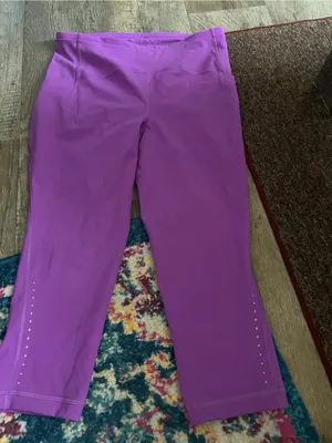 Lululemon purple cropped leggings size 12 thumbnail 2